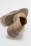 کفش loafer زنانه غیررسمی کدو بژ مخملی - 5220