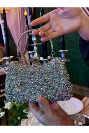 کیف شب زنانه با سنگ‌های درشت - 6682