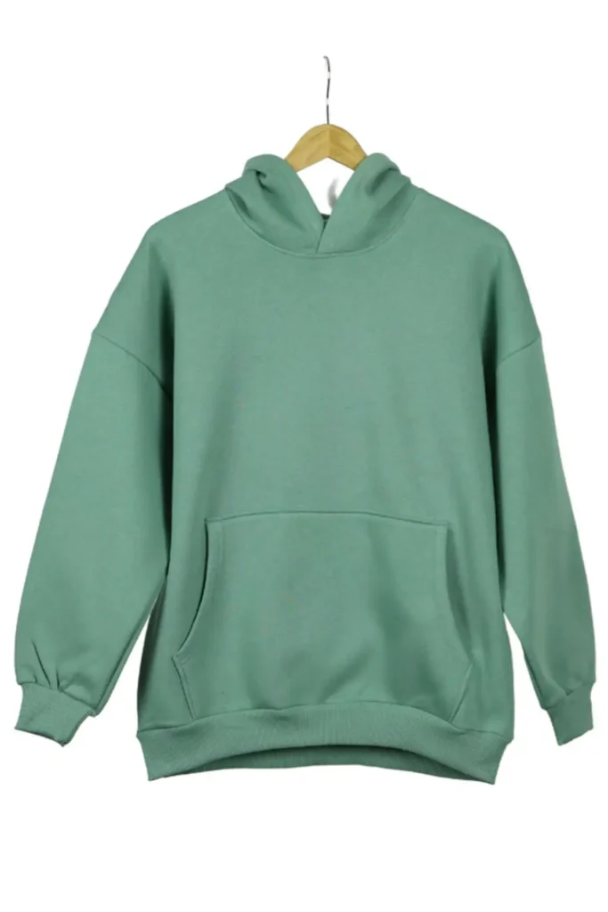 ست سویشرت و شلوار زنانه کتان گشاد و oversize با پارچه شاردون سه‌نخ مخصوص زمستان - 5664
