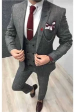 کت و شلوار یقه دار باریک تناسب - 5285