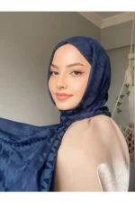 شال ابریشمی با طرح گره‌دار - 5995