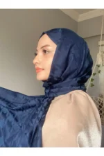 شال ابریشمی با طرح گره‌دار - 5995