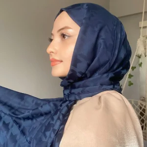 شال ابریشمی با طرح گره‌دار - 5995