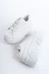 کفش ورزشی زنانه پلتفرم گما با زیره بلند - سفید - 6438