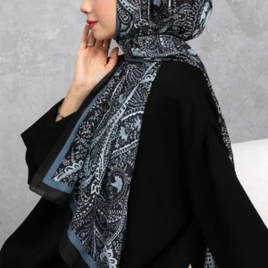 شال پنبه‌ای با الگوی بازنشسته و قومیتی، پارچه وارداتی، کیفیت بالا و شال فصل جدید - 5982