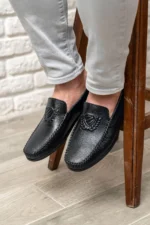 1. کفش روزمره مردانه از چرم طبیعی 2. کفش لوفر 3. کفش تابستانی مردانه - 5377