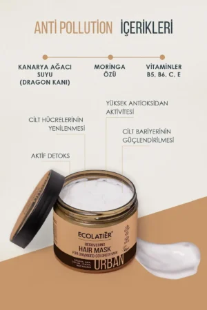 ماسک مو مرطوب‌کننده برای موهای آسیب‌دیده و رنگ‌شده - ماسک مراقبتی تقویت‌کننده ۳۸۰ میلی‌لیتر - 6549