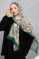 شال پنبه‌ای با طرح اتنیک رترو، پارچه وارداتی، کیفیت بالا و شال فصل جدید - 5978