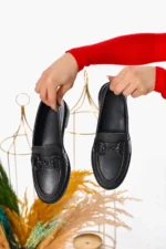 کفش راحتی لافر آکسفورد با قفل و طراحی روزمره و ارگونومیک - 6770