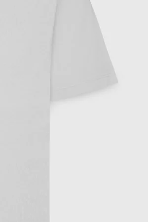تی‌شرت بیسیک یقه گرد دار و تنگ مردانه سفید ۱۰۰٪ پنبه سریع (Slim Fit) - 6576