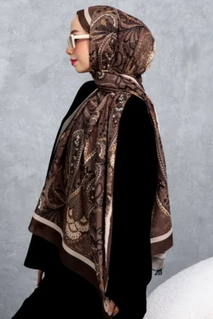 شال پنبه‌ای با الگوی رترو و قومی، پارچه وارداتی، کیفیت بالا و شال متعلق به فصل جدید - 5957
