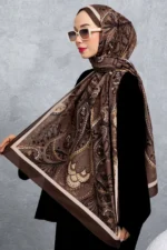 شال پنبه‌ای با الگوی رترو و قومی، پارچه وارداتی، کیفیت بالا و شال متعلق به فصل جدید - 5957