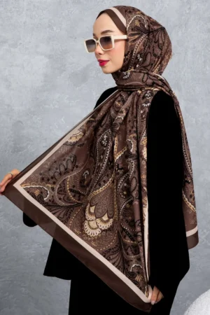 شال پنبه‌ای با الگوی رترو و قومی، پارچه وارداتی، کیفیت بالا و شال متعلق به فصل جدید - 5957