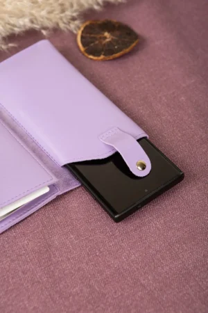 زیرپوش تلفن و کیف پول کوچک با محفظه سکه، مدل Elegant Lila، کیف دستی زنانه - 6337