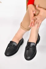 کفش راحتی لافر آکسفورد با قفل و طراحی روزمره و ارگونومیک - 6770