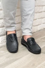 1. کفش روزمره مردانه از چرم طبیعی 2. کفش لوفر 3. کفش تابستانی مردانه - 5377