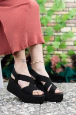 کفش پاشنه بلند مشکی زنانه 0012460 - 6072