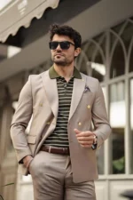 ست کلاه و شلوار بژ رنگ جی‌زوس - 5310