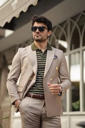 ست کلاه و شلوار بژ رنگ جی‌زوس - 5310