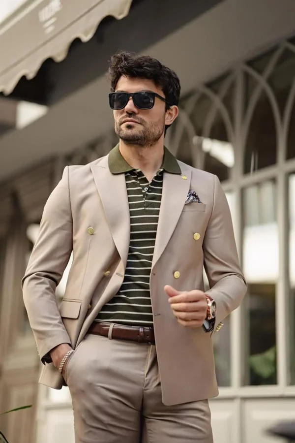 ست کلاه و شلوار بژ رنگ جی‌زوس - 5310
