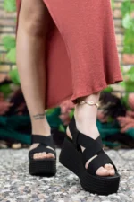 کفش پاشنه بلند مشکی زنانه 0012460 - 6072