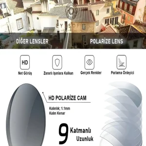 عینک آفتابی یکنواخت مشکی تیتانیوم با کیفیت بالا مدل شیکاگو پولاریزه برای افراد دو جنسیتی - 6685