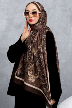 شال پنبه‌ای با الگوی رترو و قومی، پارچه وارداتی، کیفیت بالا و شال متعلق به فصل جدید - 5957