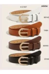 سری پریمیوم کمربند زنانه ۴ عددی ۳ سانتی‌متر عرض - سفید، قهوه‌ای روشن، قهوه‌ای تیره، سیاه - 5130