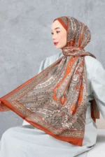 شال پنبه‌ای با طرح قومیتی رترو، پارچه وارداتی، کیفیت بالا و شال فصل جدید - 6002