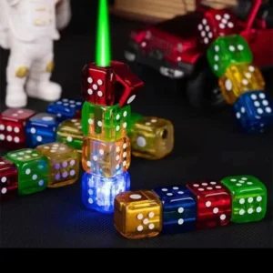 فندک جت هنری مدل تاس با چراغ LED - محصول جدید و ویژه - 5423