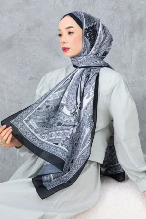 شال پنبه‌ای با طرح قومی رترو، پارچه وارداتی، کیفیت بالا و شال فصل جدید - 6009