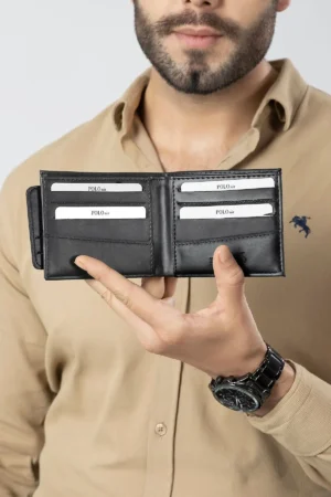 ساعت مچی ست مردانه و کیف پول کمربند کارت‌خوان فندک جاکلیدی مشکی PL-0792E1 - 5419