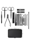 ست مانیکور و پدیکور ۱۸ پارچه حرفه‌ای برای استفاده آسان و بهداشتی در منزل با ابزارهای استیل ضد زنگ - 6558