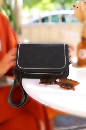 کیف دستی زنانه رشته‌ای دارای بند قابل تنظیم، کیف نقش‌دوزی شده با طرح Vintage. - 5046