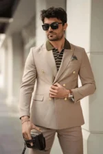 ست کلاه و شلوار بژ رنگ جی‌زوس - 5310