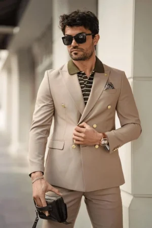 ست کلاه و شلوار بژ رنگ جی‌زوس - 5310
