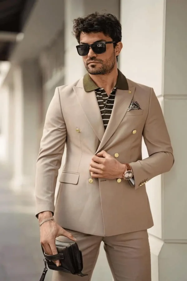 ست کلاه و شلوار بژ رنگ جی‌زوس - 5310