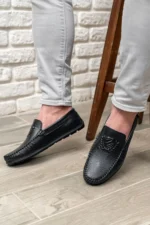 1. کفش روزمره مردانه از چرم طبیعی 2. کفش لوفر 3. کفش تابستانی مردانه - 5377