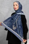 شال پنبه‌ای با طرح رترو اتیل، پارچه وارداتی، کیفیت بالا و شال فصل جدید - 5973