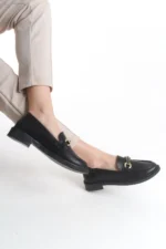 کفش روزمره زنانه مدل کمر توکا مشکی - 6769