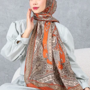 شال پنبه‌ای با طرح قومیتی رترو، پارچه وارداتی، کیفیت بالا و شال فصل جدید - 6002