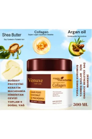 ماسک کلاژن تعمیر عمیق مو – با روغن آرگان، کراتین و روغن شی برای مراقبت احیاکننده - 6547
