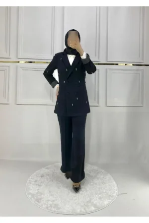 ست کت و شلوار مشکی کادین - ۳۶۱ - 6170