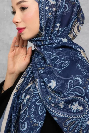 شال پنبه‌ای با طرح رترو اتیل، پارچه وارداتی، کیفیت بالا و شال فصل جدید - 5973