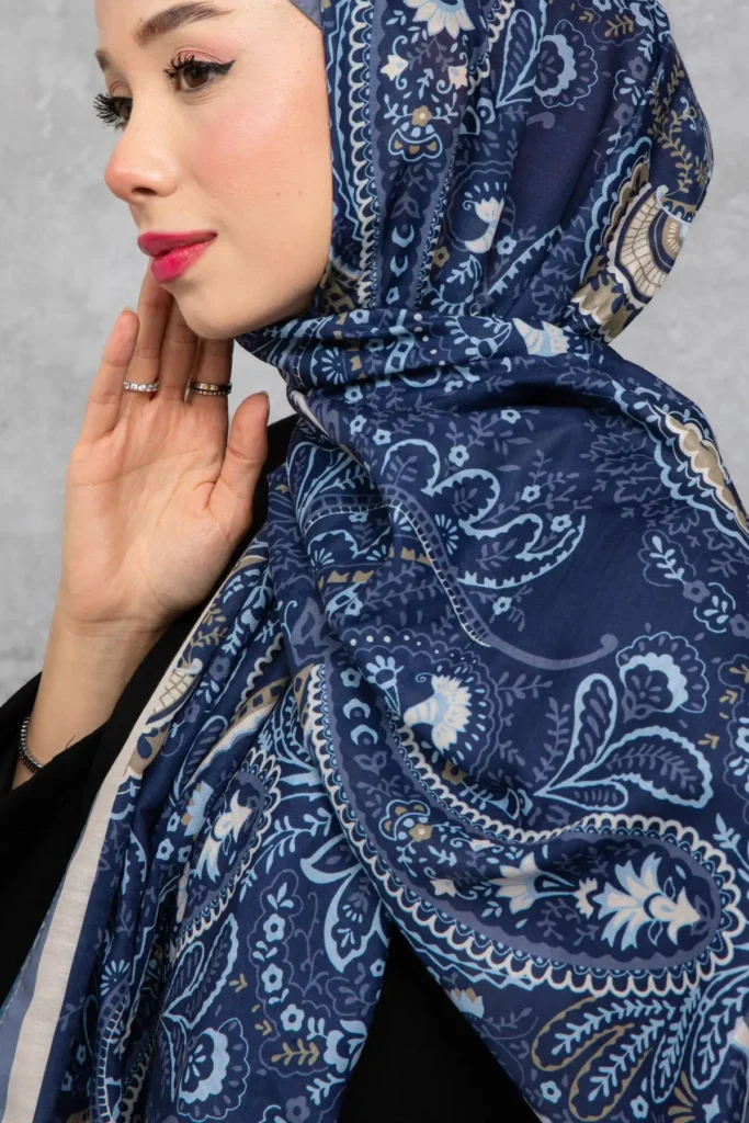 شال پنبه‌ای با طرح رترو اتیل، پارچه وارداتی، کیفیت بالا و شال فصل جدید - 5973