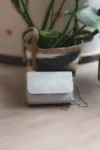 کیف دستی مینی نقره‌ای زنانه - 6496