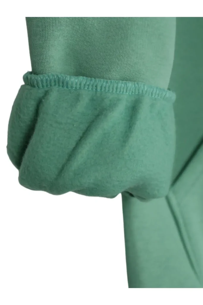 ست سویشرت و شلوار زنانه کتان گشاد و oversize با پارچه شاردون سه‌نخ مخصوص زمستان - 5664