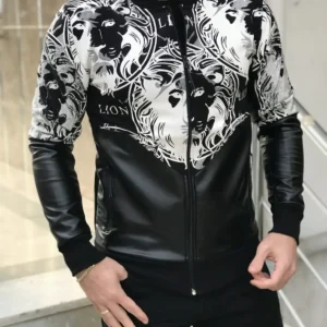 جاكت چرم مصنوعی با تزئینات Rvs - 7308