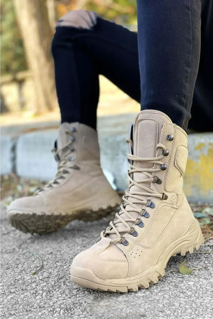 بوت مردانه بژ - 7201