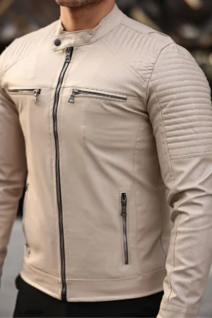 کاپشن چرمی مردانه کاپشن زمستانی جکت چرمی - 7269